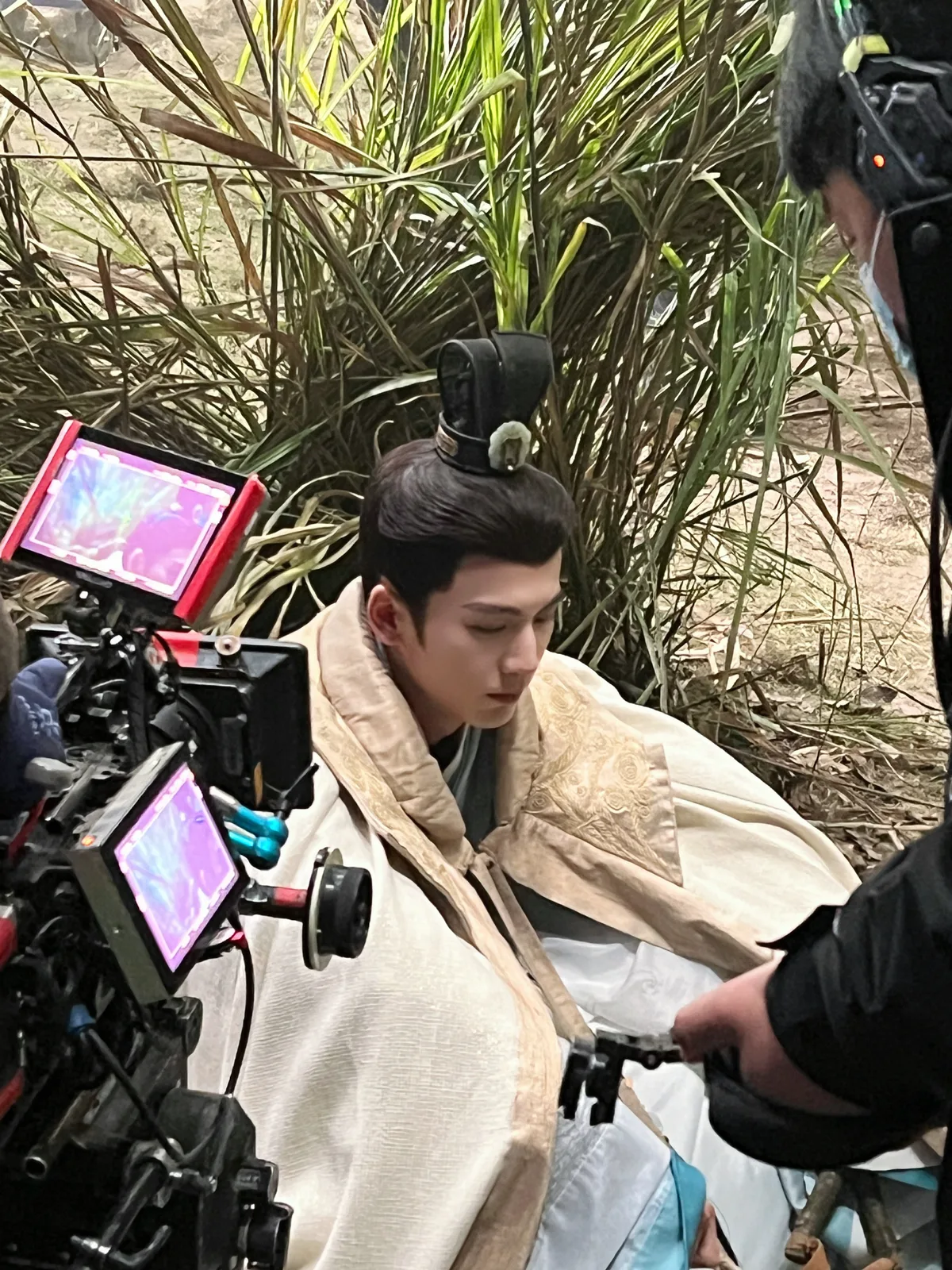 촬영 현장의 배문선